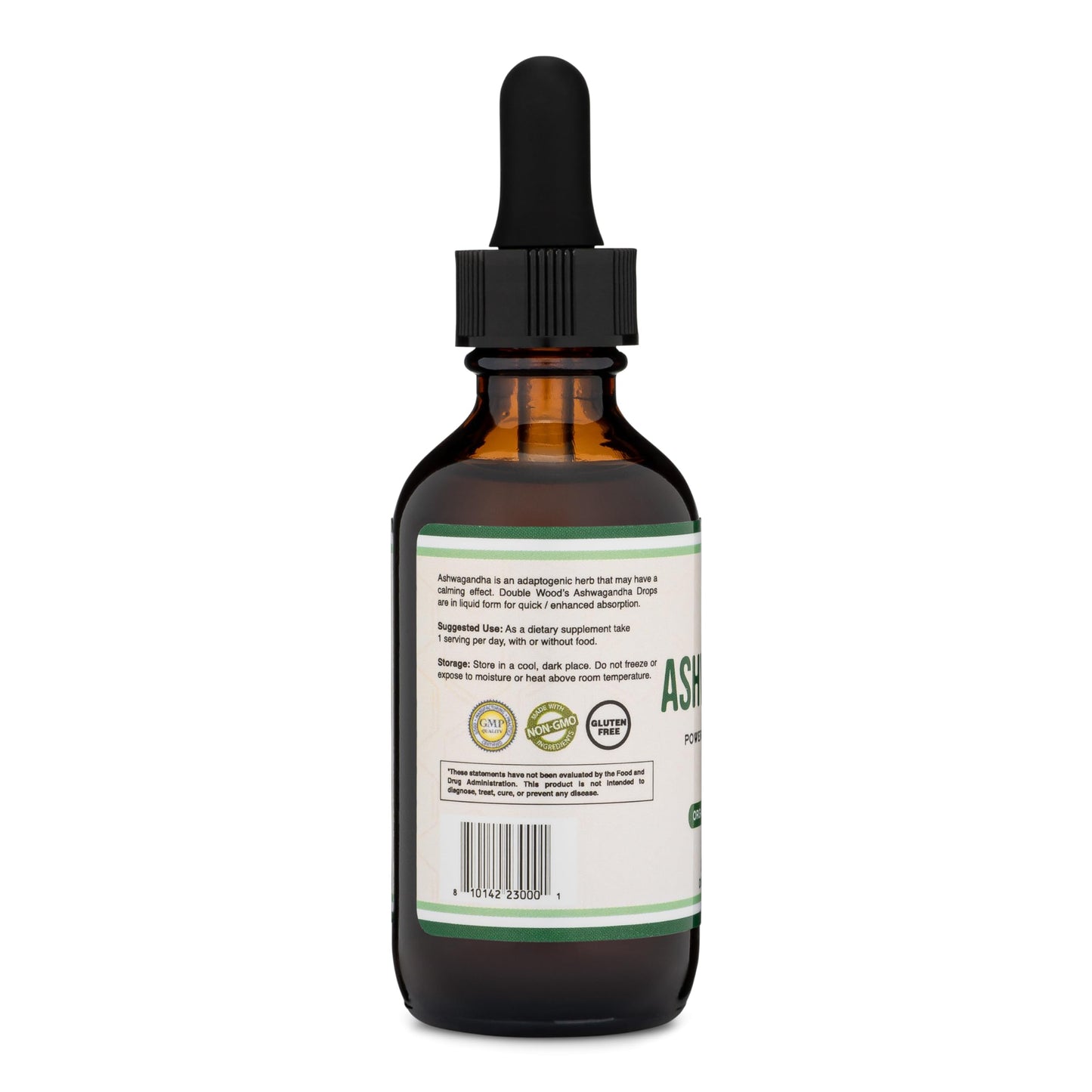 Ashwagandha Organic Drops 1200mg (60 Servings) – Stress Relief | Double Wood