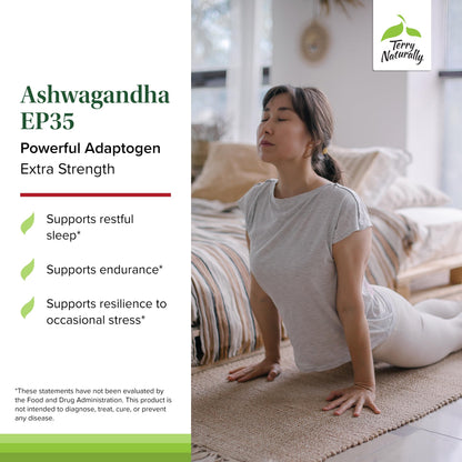 Terry Naturally Ashwagandha EP35 Extra Strength - Sleep & Stress Support - 60 Capsules
