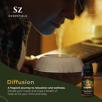 SZ Essentials Ashwagandha Essential Oil – 100% Pure & Natural (0.17oz)