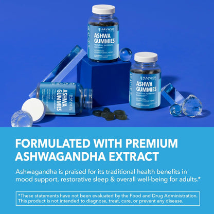 Ashwagandha Gummies for Stress & Mood Support – Strawberry, Vegan, Non-GMO