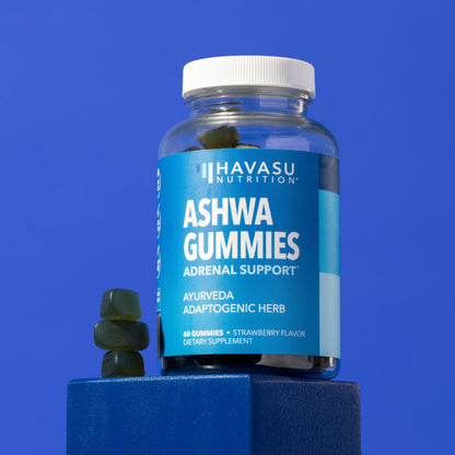 Ashwagandha Gummies for Stress & Mood Support – Strawberry, Vegan, Non-GMO