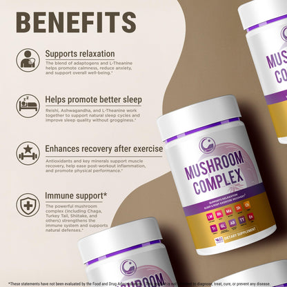 Evening Mushroom Capsules – Relaxation & Sleep (60 Caps)