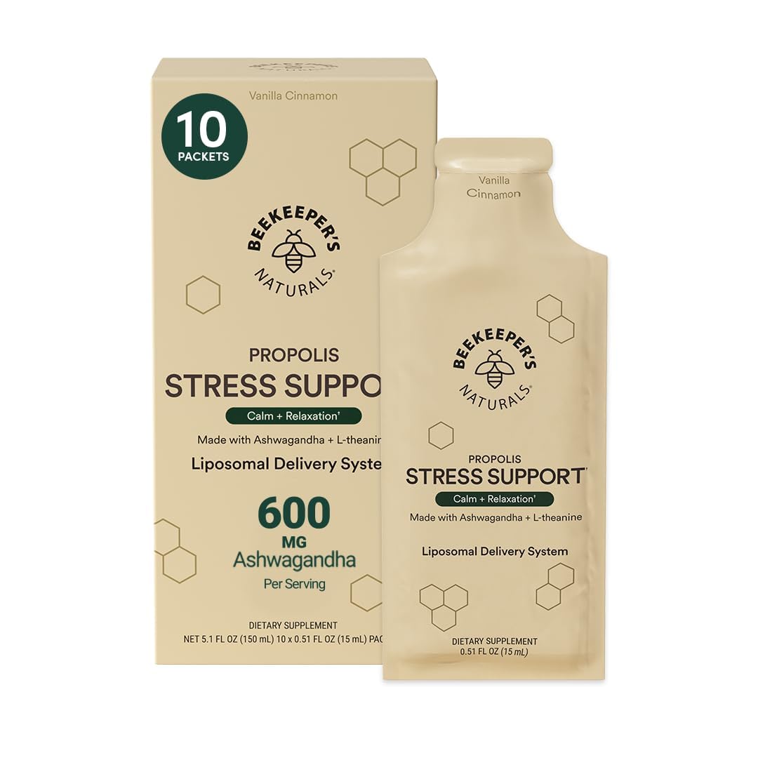 Ashwagandha Liposomal Stress Support — Beekeeper's Naturals (600mg) 10ct