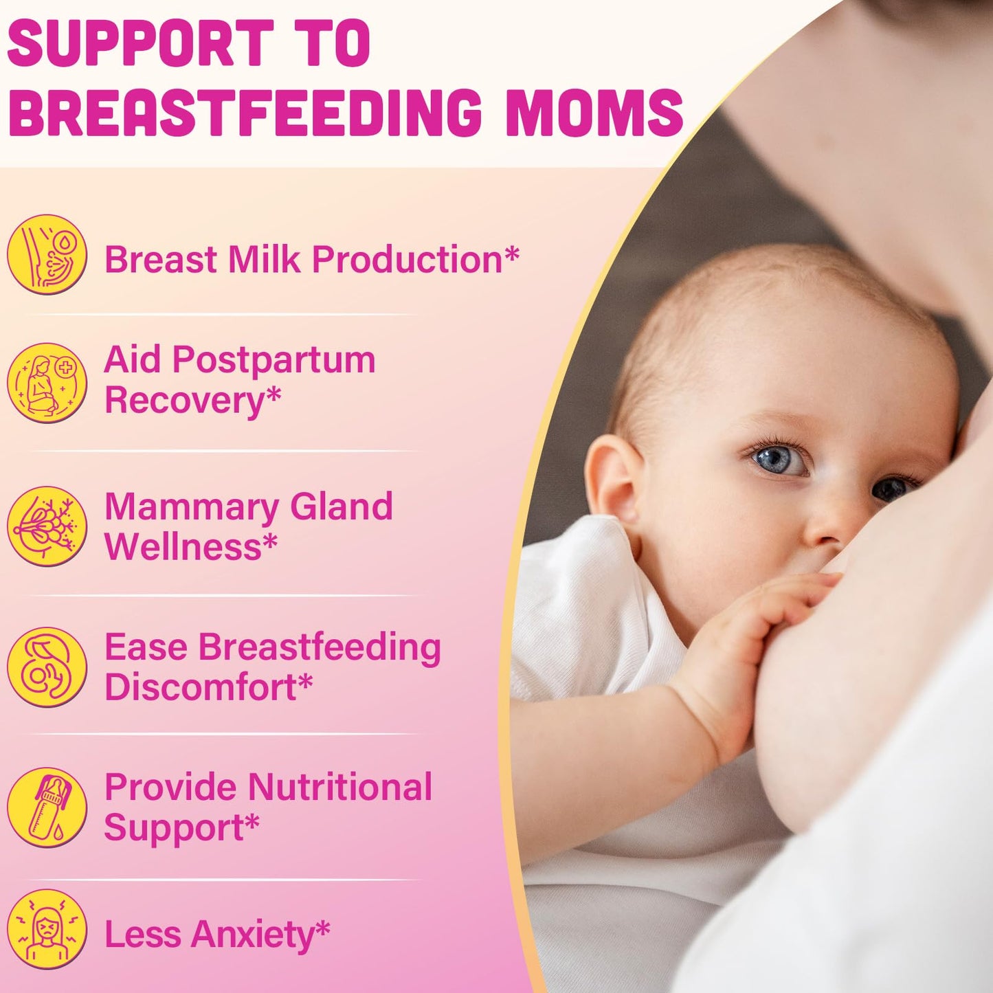 Lactation Gummies - Postpartum Support, Milk Thistle, Ashwagandha & Omega-3 | Sugar Free, Vegan, 60 Count