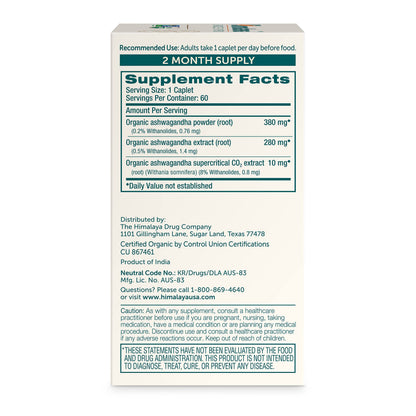 Himalaya Organic Ashwagandha Root – 60 Day Supply | Adrenal Support