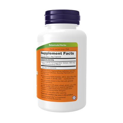 NOW Supplements KSM-66 Ashwagandha Stress & Sleep Support - 90 Veg Capsules