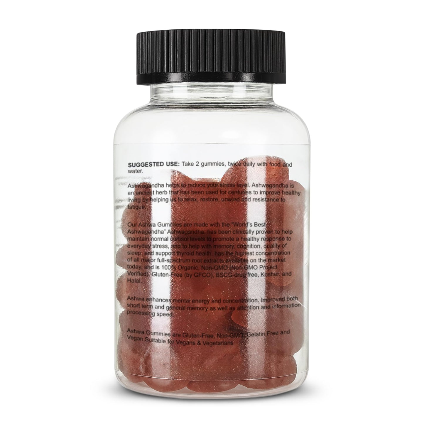 Ashwagandha Gummies – 60 Vegan Gummies | 300mg Root Extract + Vitamin D2