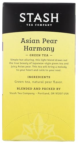 Asian Pear Harmony Green Tea Stash Tea 18 Bag – Light Japanese Green Tea with Asian Pear
