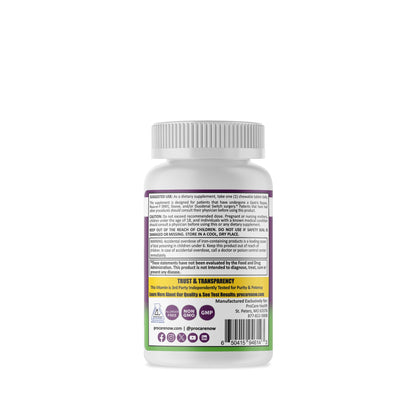 ProCare Health Bariatric Multivitamin with Iron 45mg – Fruit Punch Chewable (30 Tablets)