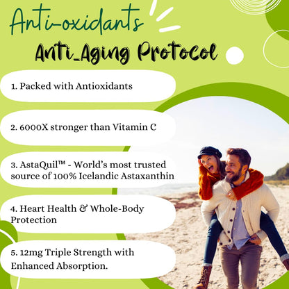 Advanced Bionetix AstaQuil Astaxanthin 12mg - 2 Pack, 120 Softgels