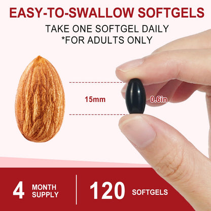 Astaxanthin Supplements 12mg - 120 Softgels (4 Month Supply) | Premium Antioxidant from Microalgae - Non-GMO & Gluten-Free