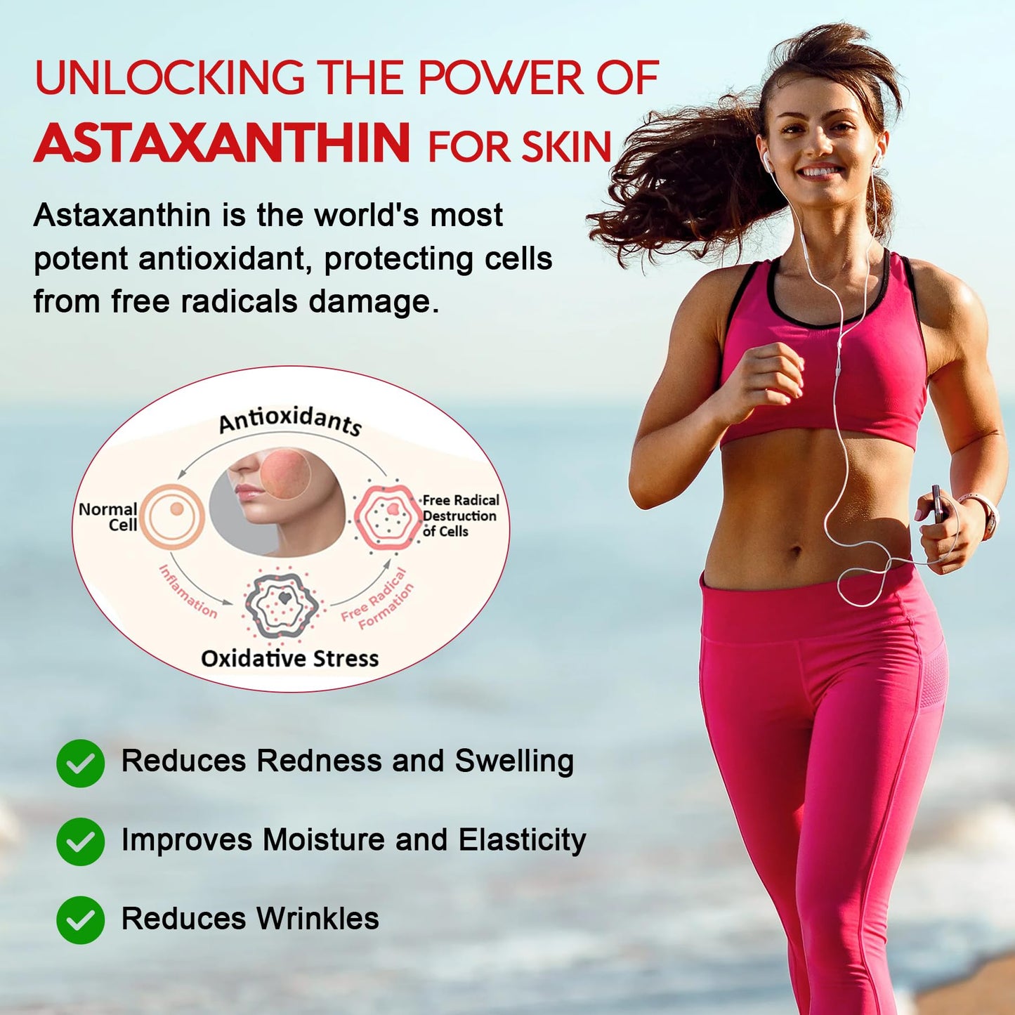 Astaxanthin Supplements 24mg – 150 Softgels, 5 Month Supply | Non-GMO, Gluten Free