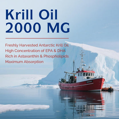 Innate Vitality Antarctic Krill Oil 2000mg | 60 Softgels | Omega-3 EPA/DHA