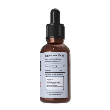 Astaxanthin Liquid Drops – 12mg per Serving with EVOO | Vegan
