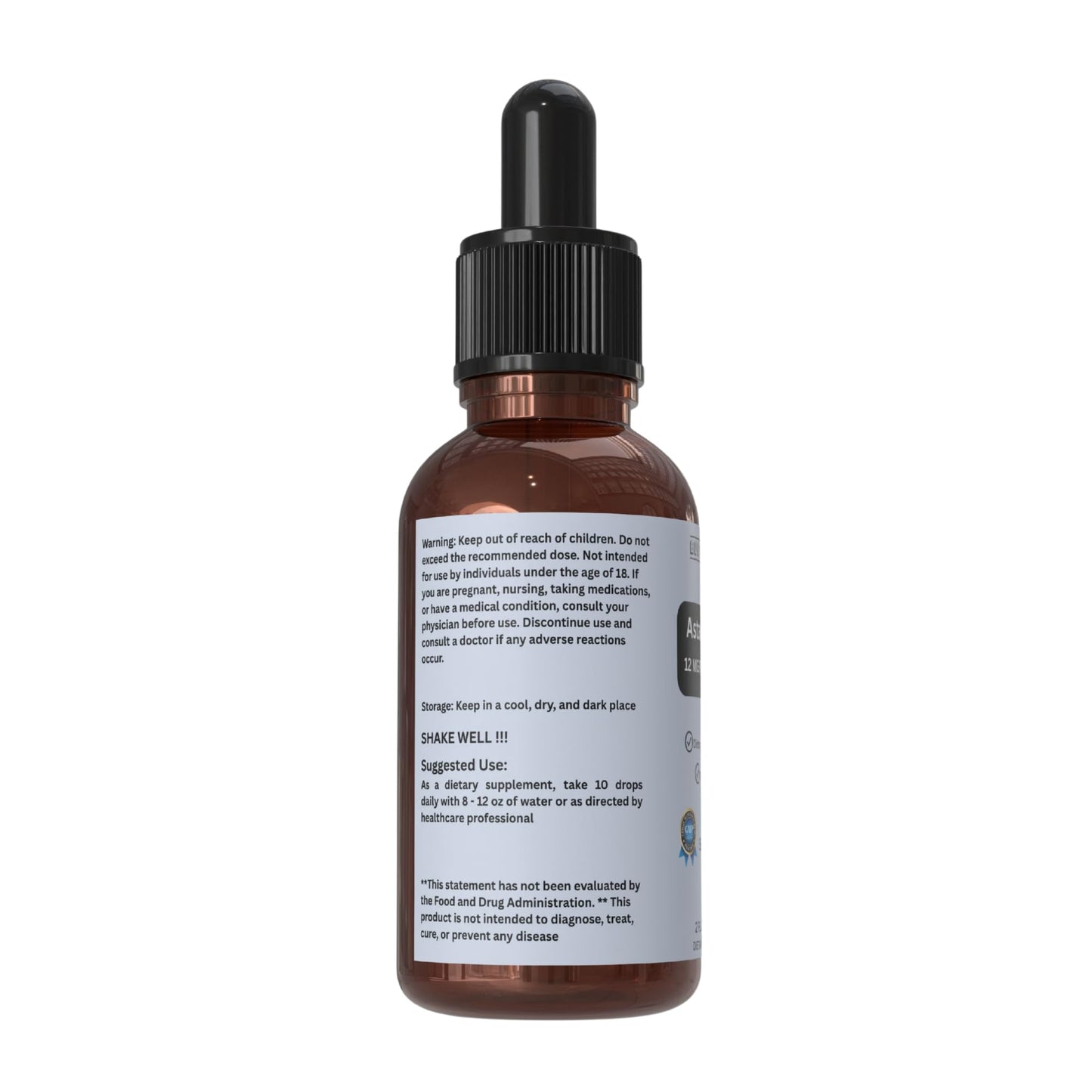Astaxanthin Liquid Drops – 12mg per Serving with EVOO | Vegan