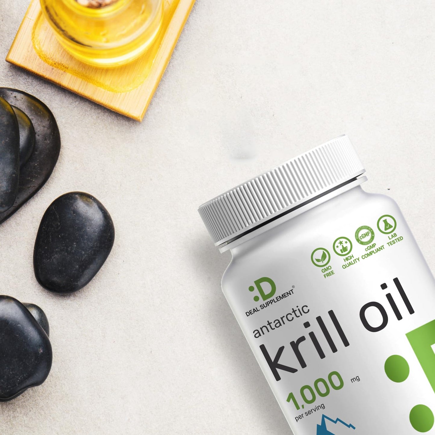 Antarctic Krill Oil 1,000mg – 240 Softgels | Mercury Free, No Fishy Taste | Omega-3 EPA/DHA