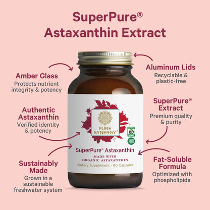 PURE SYNERGY SuperPure Astaxanthin Extract – Organic Algae Astaxanthin