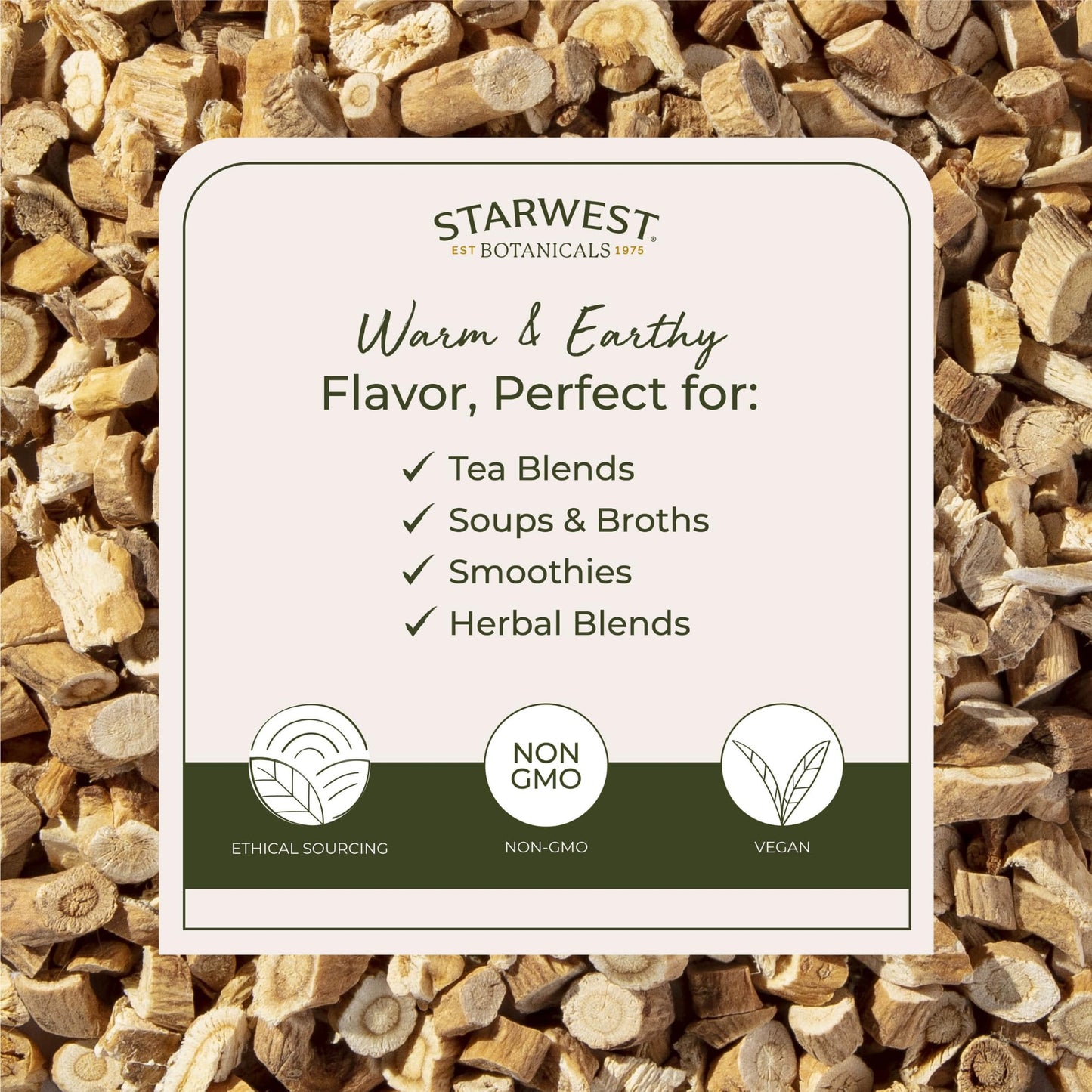Starwest Botanicals Organic Astragalus Root - Dried Herbal Tea for Immune Support | Kosher, Non-GMO, Bulk 1 lb