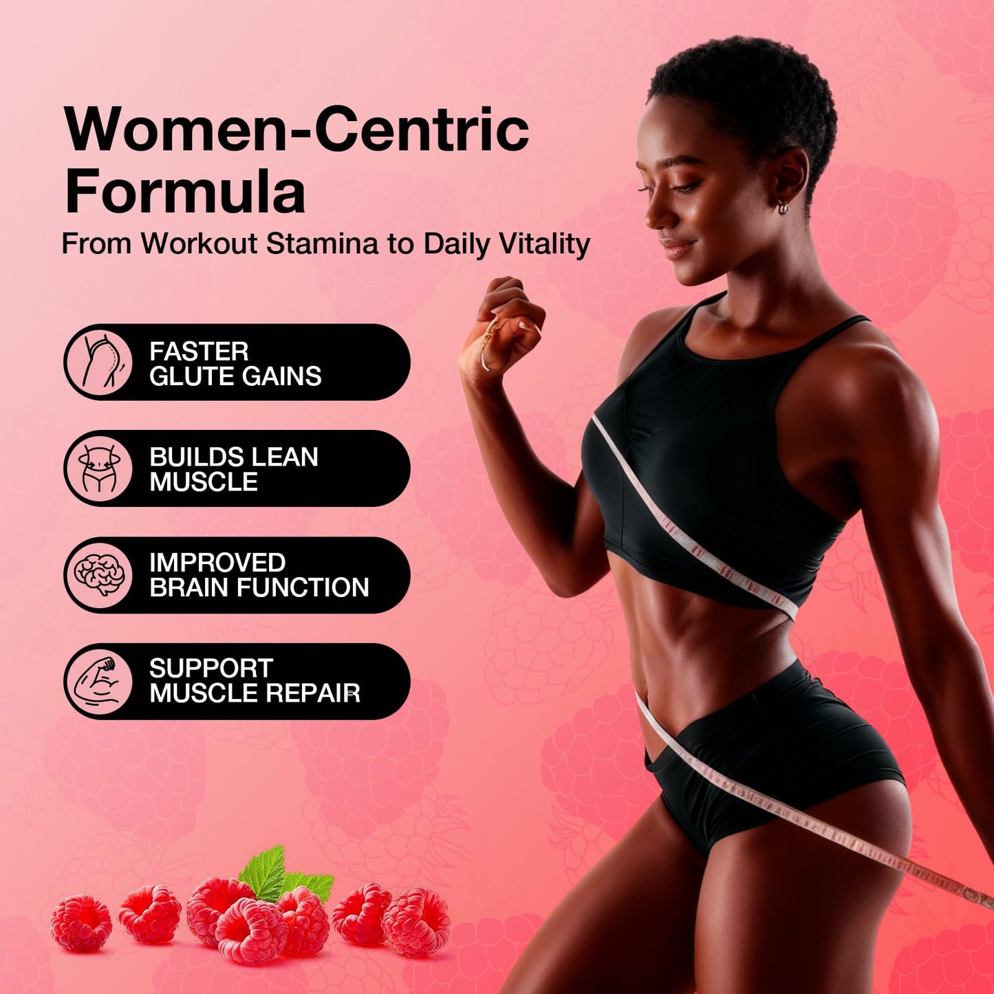 Asumtal Creatine for Women 5000 MG – Gummies (Sugar Free Raspberry)