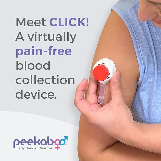 Peekaboo Click At-Home DNA Gender Test – 6 Weeks, 99% Accurate, All Fees Included