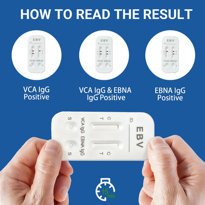 at-Home Epstein-Barr (EBV) Test Kit – Finger-Prick Sample, No Lab Visit Needed – Detects IgG to VCA & EBNA (In Vitro Diagnostic Use Only)
