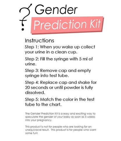 Baby Gender Prediction Test Kit | Early Pregnancy Sex Test at Home – Fun Gender Reveal Gift