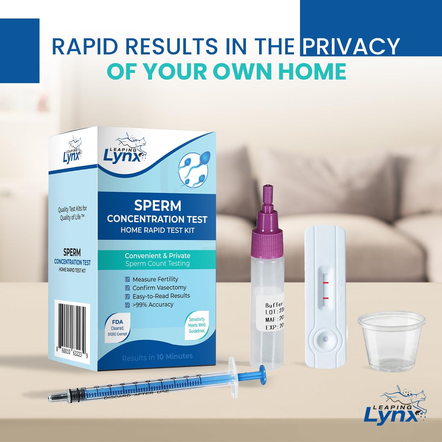 Male Fertility Test Kit – Sperm Count, Home Semen Analysis | Leaping Lynx