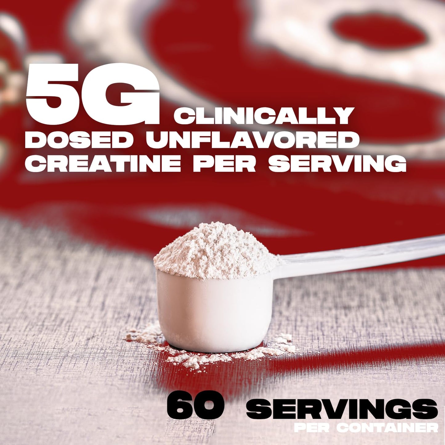 ALPHA LION Creatine Monohydrate Powder – 5000 mg per Serving, 60 Servings, Unflavored