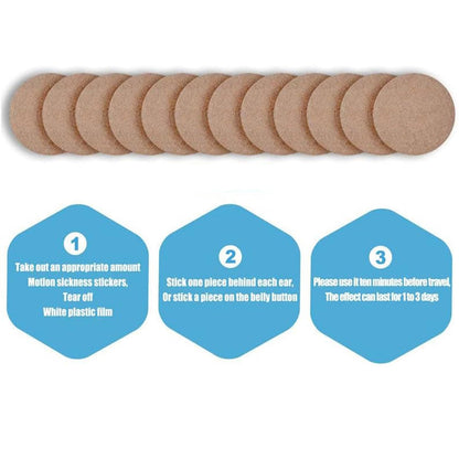 ATkits 40PCS Motion Sickness Patches — Natural Nausea Relief for Travel (Cruise, Car, Flight)