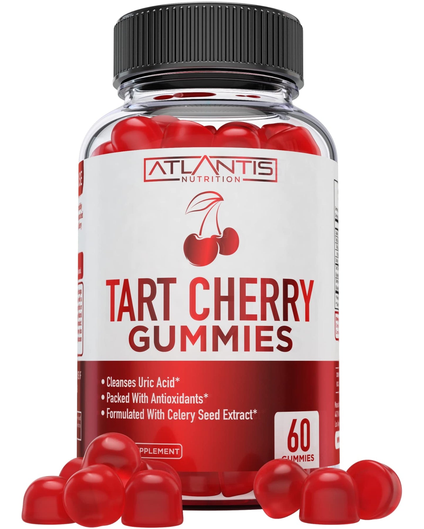Atlantis Tart Cherry Gummies with Celery Seed Extract - Uric Acid Cleanse & Gout Relief