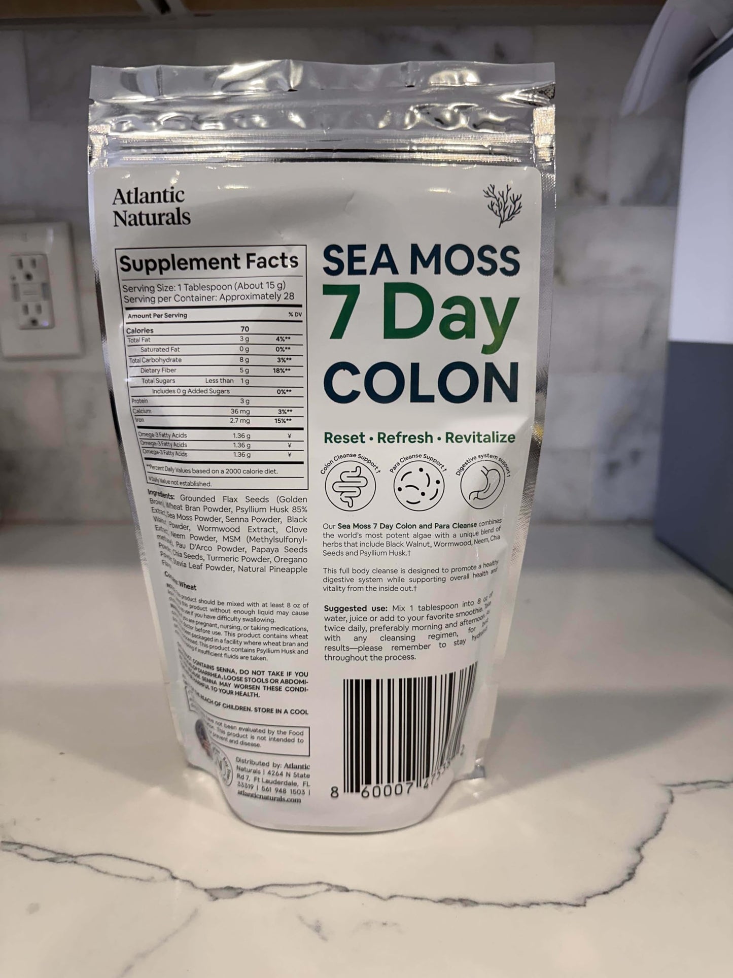 Atlantic Naturals Sea Moss Digestive Support Drink Mix – Pineapple 14oz (7-Day)
