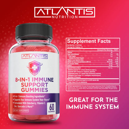 Atlantis Nutrition 8-in-1 Immune Gummies with Elderberry | Immune Support