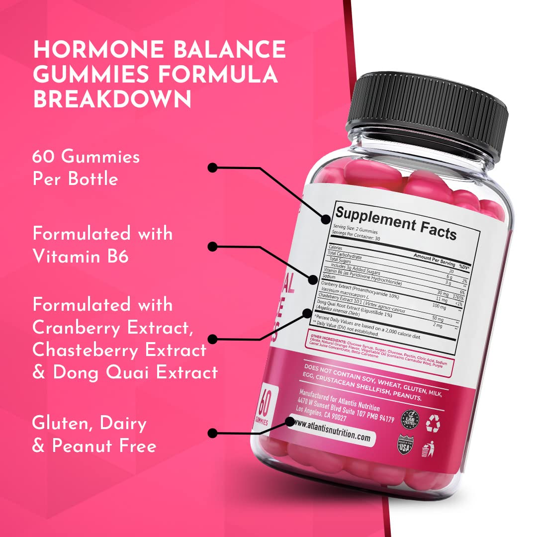 Atlantis Nutrition Hormonal Balance Gummies for Women – PMS Relief & Menopause Support