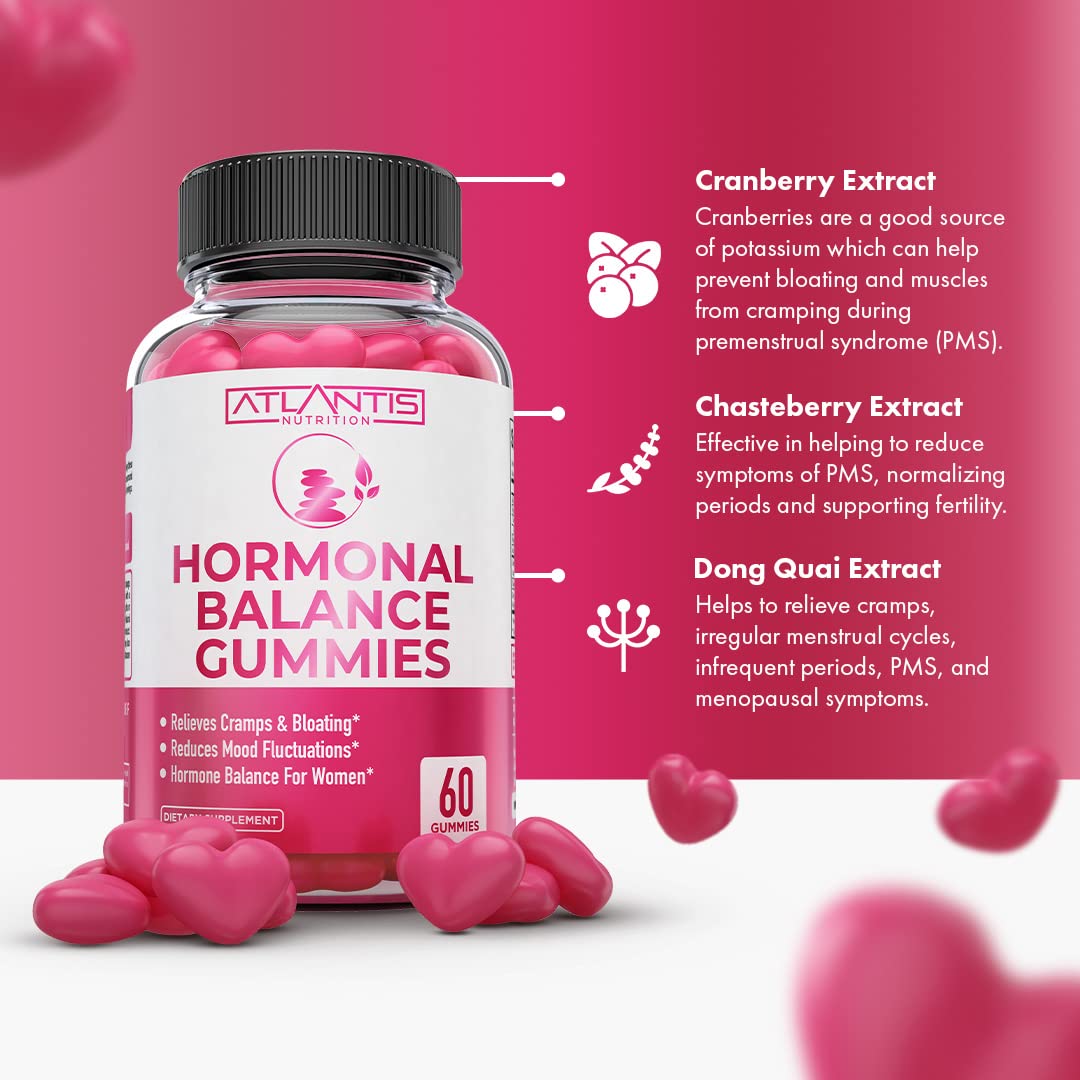 Atlantis Nutrition Hormonal Balance Gummies for Women – PMS Relief & Menopause Support