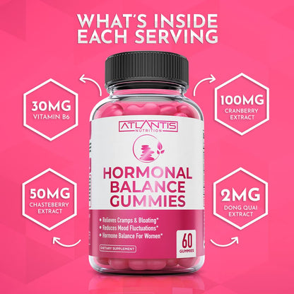 Atlantis Nutrition Hormonal Balance Gummies for Women – PMS Relief & Menopause Support