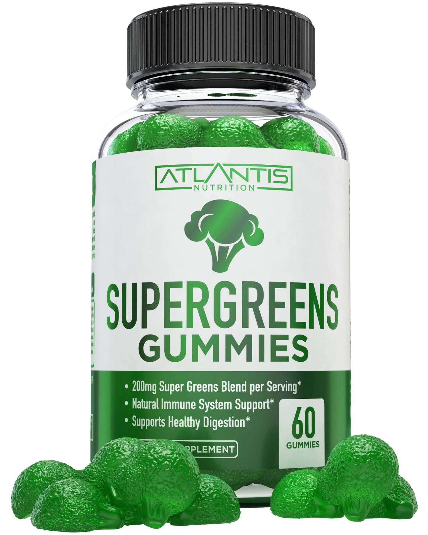 Atlantis Nutrition Supergreens Gummies - Immunity Support (60 ct)