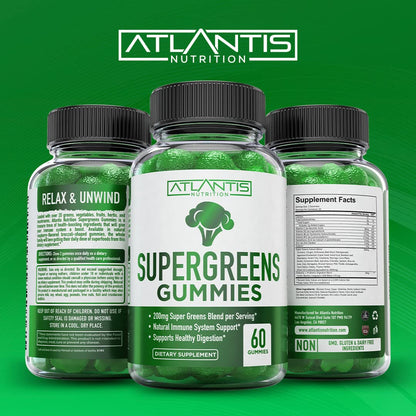Atlantis Nutrition Supergreens Gummies - Immunity Support (60 ct)
