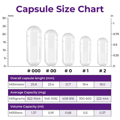 ATLEMISME Pullulan Empty Capsules Size 0 – Vegan, 100 Count