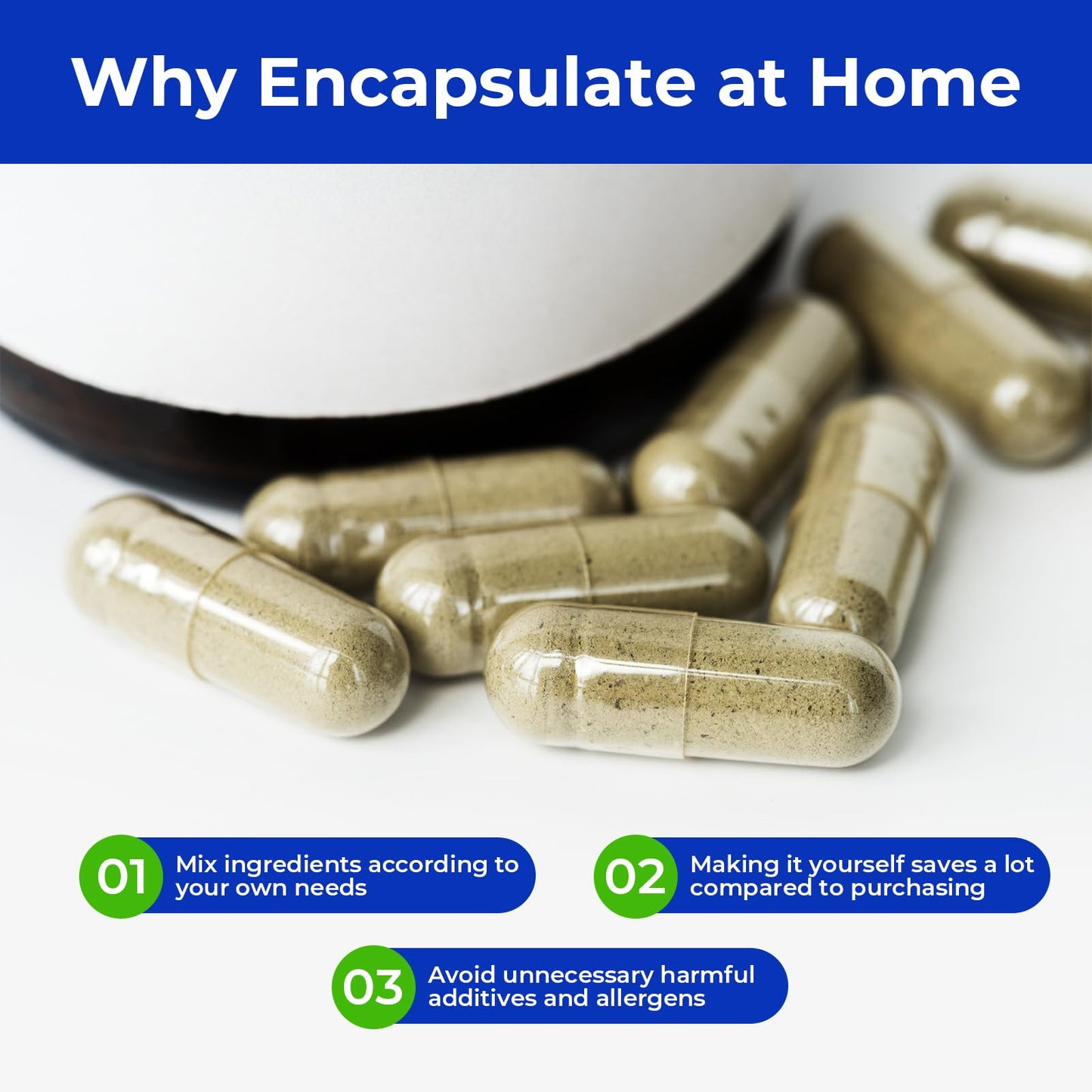 ATLEMISME Empty Vegan Capsules Size 0 - 100 Count | DIY Veggie Capsule Filling (2 Micro Lab Spoons)