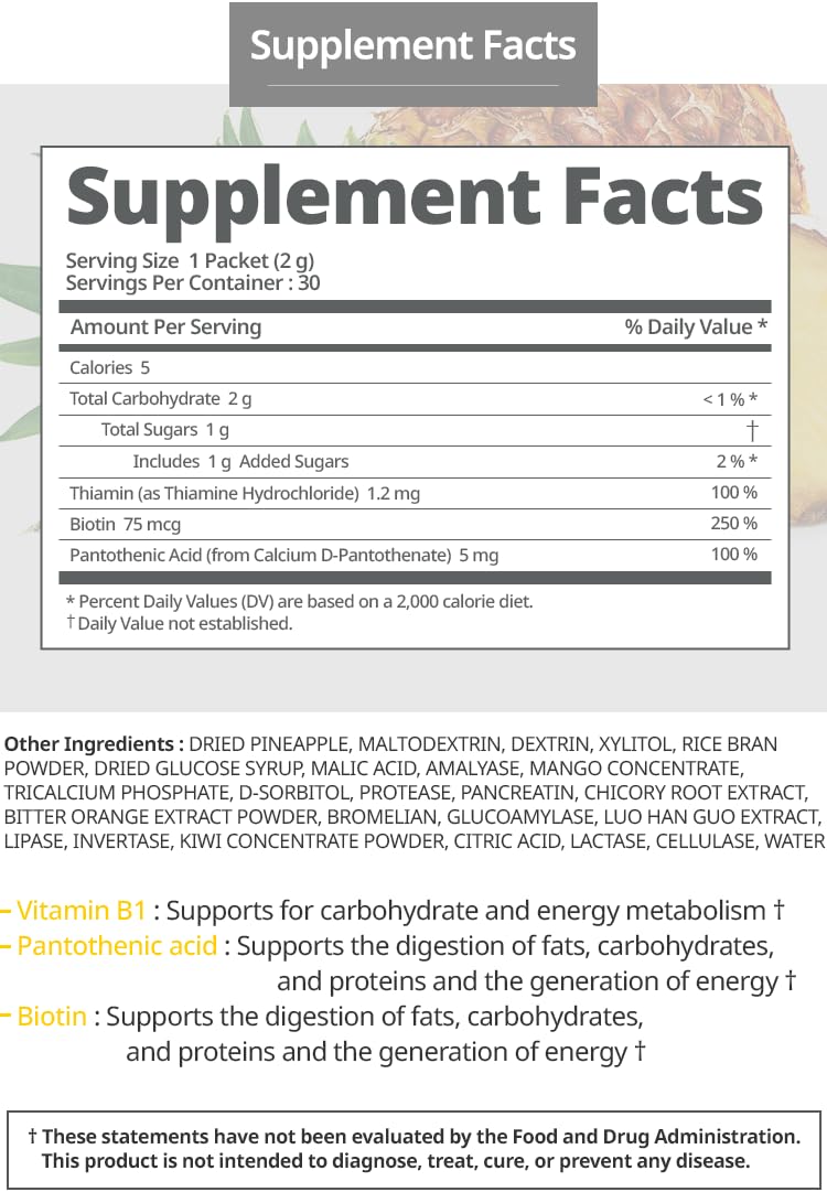 Atomy Finezyme Pineapple Fermentation Digestive Enzymes – 30 Packets