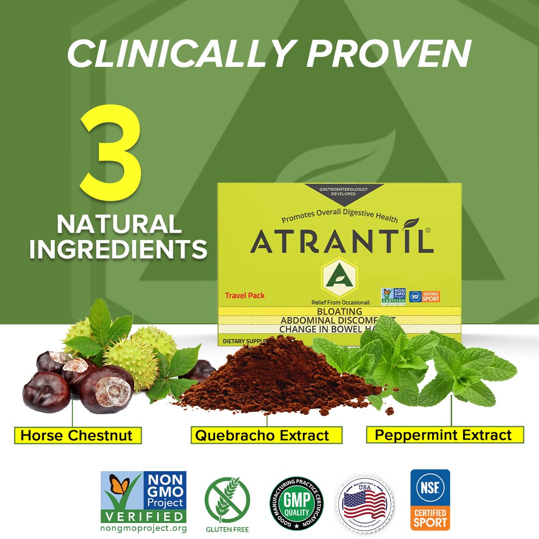 Atrantil Travel Pack (20 Count) | Bloating, Abdominal Discomfort & Change in Bowel Habits