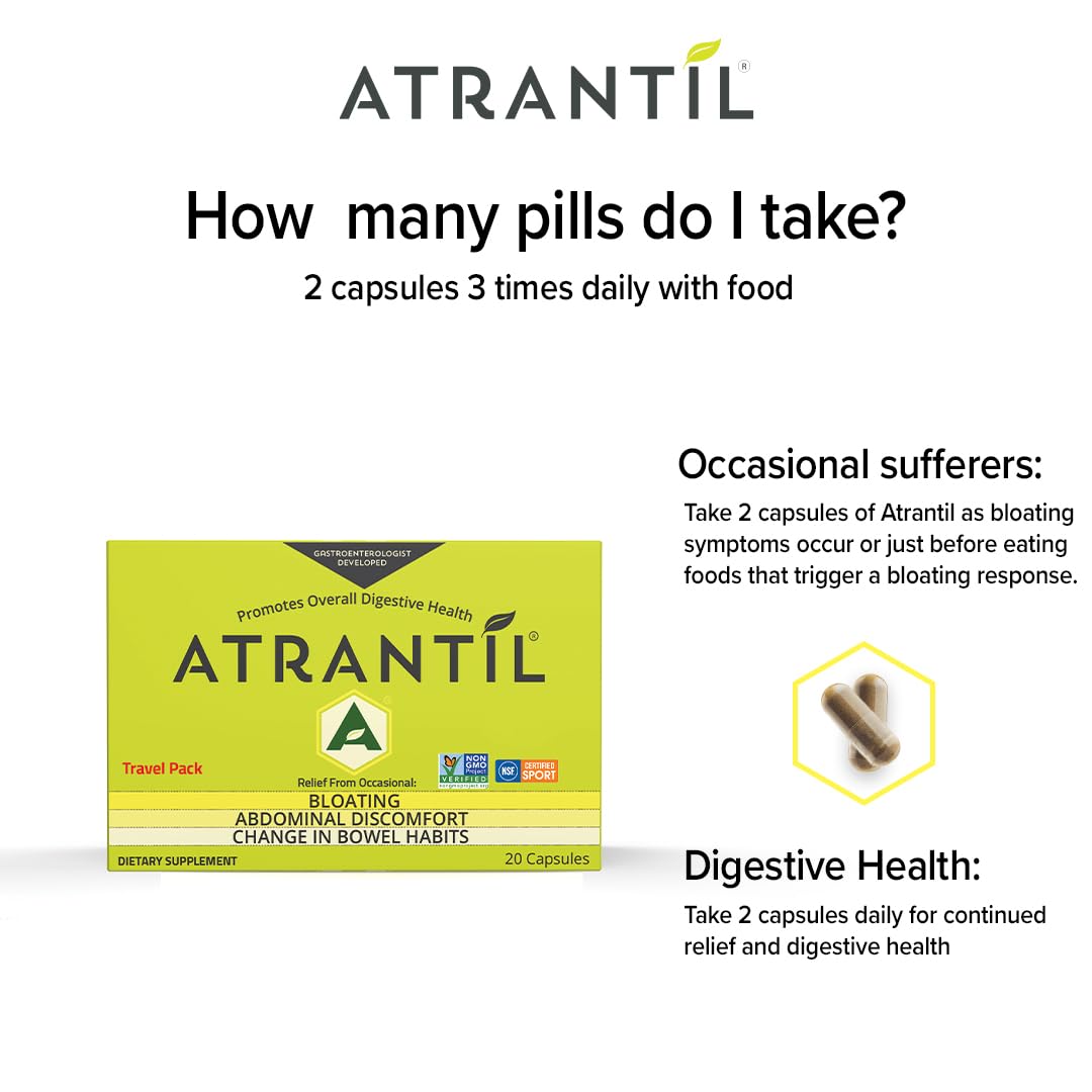 Atrantil Travel Pack (20 Count) | Bloating, Abdominal Discomfort & Change in Bowel Habits