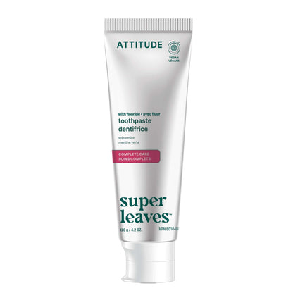 ATTITUDE Complete Care Toothpaste with Fluoride | Spearmint, Vegan & Cruelty-Free