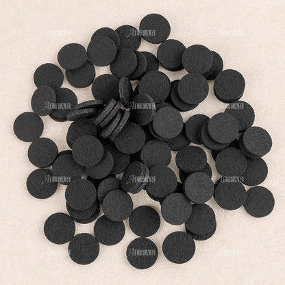 AUEAR 100 Pack Black 22mm Replacement Felt Pads for Essential Oil Diffuser | Refill Pads