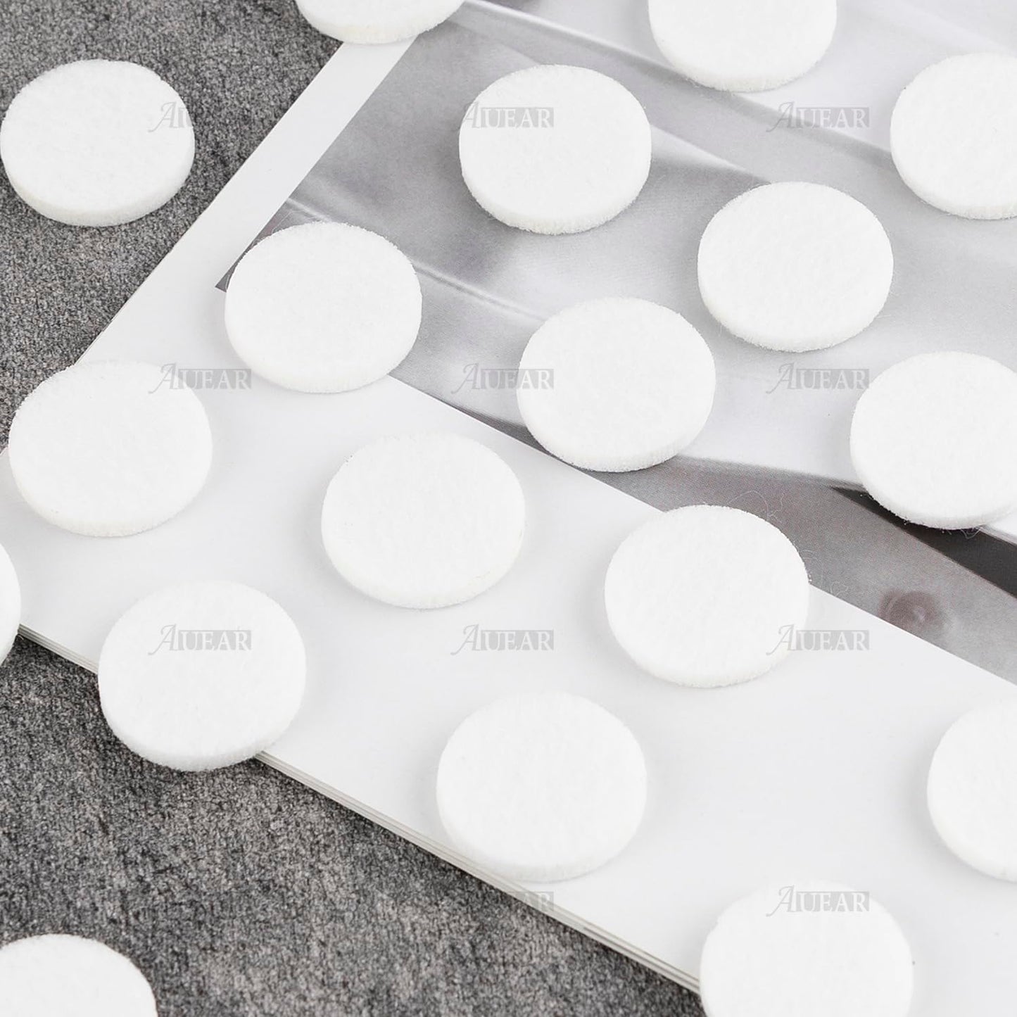 AUEAR 100-Pack White Round Mini Diffuser Refill Pads for Necklace Pendant