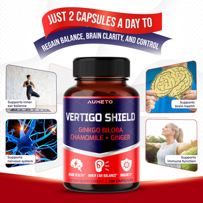 AUMETO Vertigo Support Complex - 14-in-1 Inner Ear Balance | Made in USA