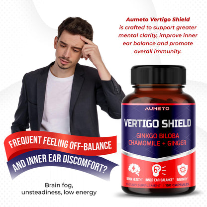AUMETO Vertigo Support Complex - 14-in-1 Inner Ear Balance | Made in USA