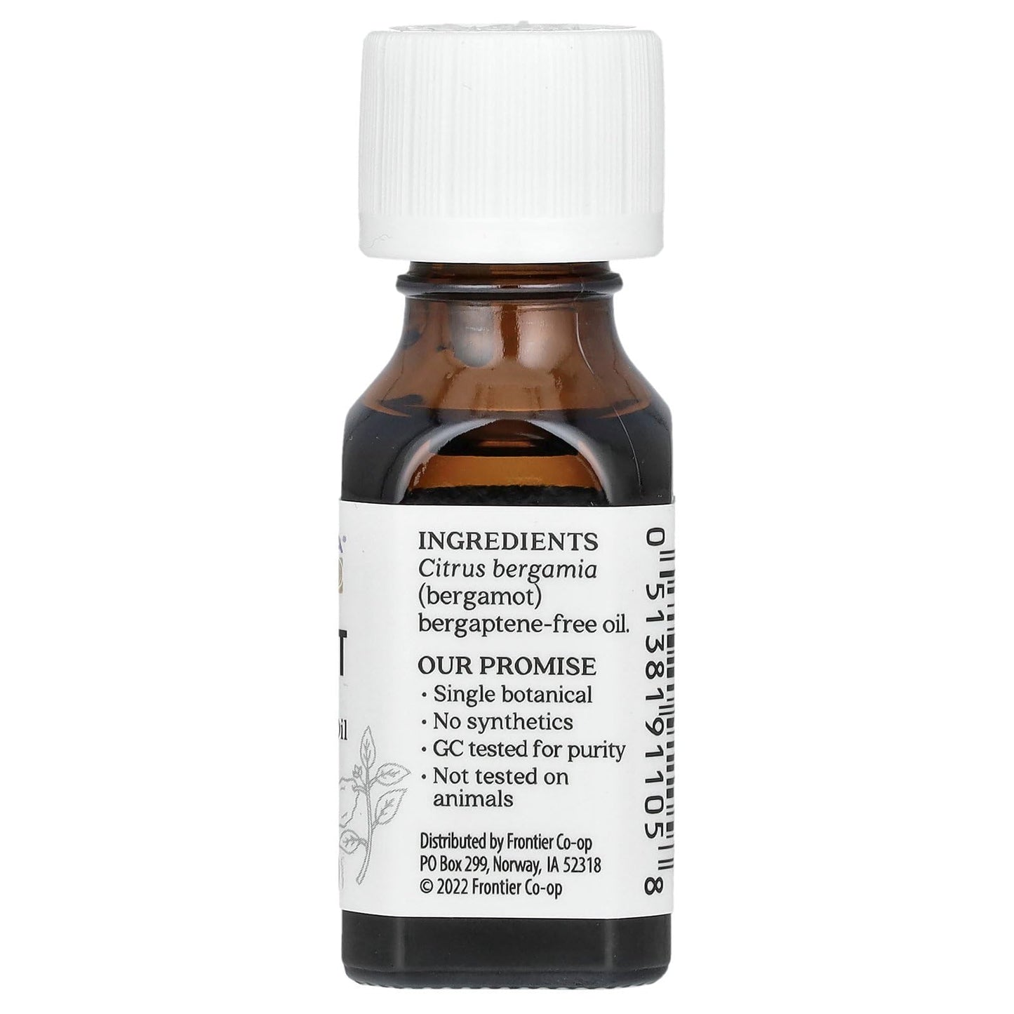 Aura Cacia Bergamot Bergaptene-Free Essential Oil, 0.5 fl oz – Uplifting, 100% Pure