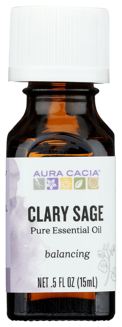 Aura Cacia Clary Sage Essential Oil 15 ml | GC/MS Tested