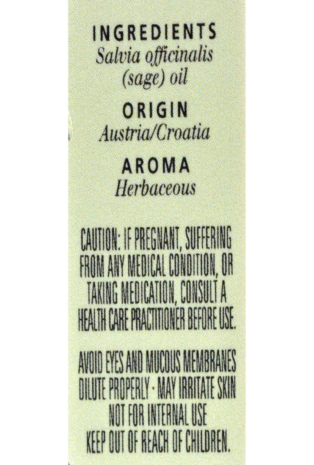 Aura Cacia Clary Sage Essential Oil 0.5 oz - Aromatherapy & Skincare